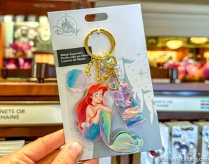 🌟 Disney Parks Ariel The Little Mermaid Iridescent Keychain With Wrist Strap - Picture 1 of 2