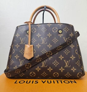 LOUIS VUITTON Montaigne Mini BB Monogram Canvas Leather Shoulder Bag Satchel LV - Picture 1 of 24