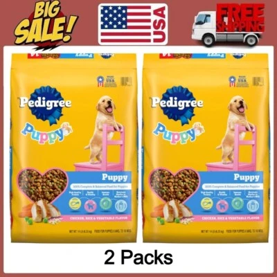 2 Pack Pedigree Puppy Growth & Protection Dry Dog Food Chicken & Vegetable Flavo - Image 1 of 4