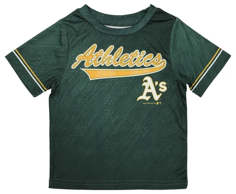 Outerstuff Oakland Athletics MLB Toddler Subliminal Graphic Short Set, Green Cover