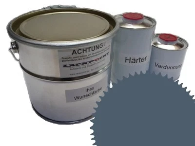 LACKPOINT 3 Liter Set 2K Bodenbeschichtung RAL 7031 Blaugrau Glanz Bodenfarbe Werkstatt