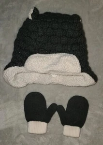 Boy's Sherpa fur winter hat and mittens set Target toddler one size - Picture 1 of 4