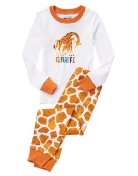 NWT Gymboree Eric Carle Giraffe Gymmies Pajama Set 2pc 3,4 - Image 1 of 1