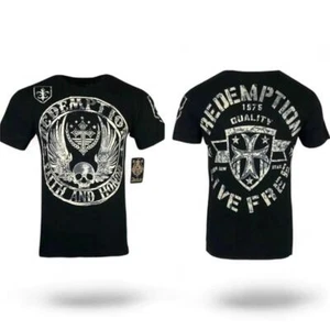 Men's Archaic by Affliction Midknight Black Wings Premium Y2K Tee T-Shirt S-4XL - Picture 1 of 3