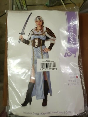  NUEVO Mujer Adulto Princesa Vikinga Halloween Fiesta Disfraz Talla S 4-6 Temporadas M2069 Foto 1 de 3