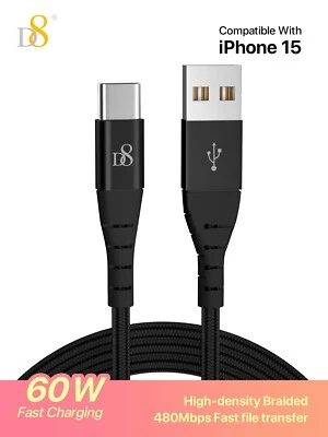 for Samsung Galaxy TPE Type-C to USB Cable Fast Charger USB C Lead TC-0404 B - Image 1 of 4