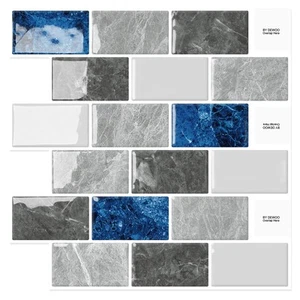 Faux Brick Peel and Stick Self Adhesive Backsplash 3D Marble Wall Tile Subway... - Picture 1 of 6