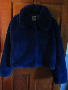 SO***** DAMEN WINTERJACKE BLAU WEICH FLAUSCHIG KURZ / LARGE - Bild 1 von 14