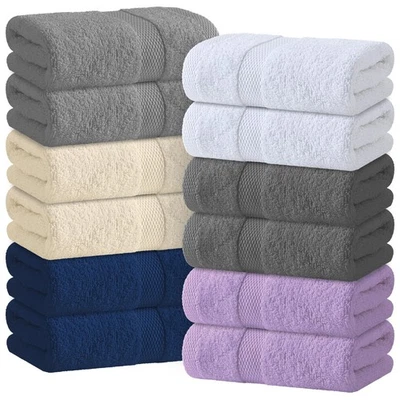 Wealuxe Cotton Hand Towels - Soft and Lightweight - 16x27 Inch - 12 Pack - Multi - Image 1 of 4