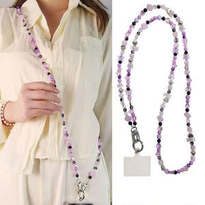 Anti-lost Beaded Phone Strap Hanging Decoration Wallet Necklace Chain  Phone - Photo 1 sur 8