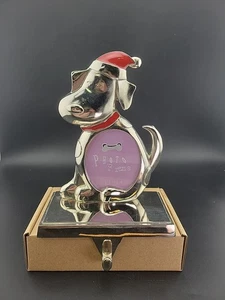 Dog Christmas Stocking Holder With Picture Frame 8"X5"X3" Holds 3.5"X3" PetPhoto - Picture 1 of 6