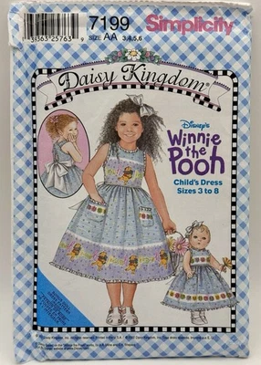 Vtg Simplicity Girl's & 18” Doll Dress Pattern UNCUT 💖9596 Sz 3-6 - Image 1 of 3