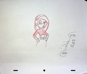 Kim Possible 2002 Produktion handgezeichnete Animation Bleistift Layout Disney Channel - Bild 1 von 2
