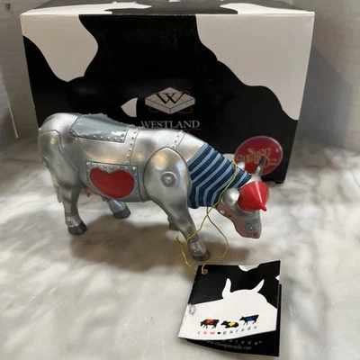 Wizard Of Oz Tin Cow Parade #7242 Original Box Tags 2002 Artist Dave Fisher - Image 1 of 4