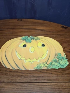 Decoración de Halloween Calabaza/Jack O Linterna Hecha en EE. UU. Troquelada Decoración de Pared De Colección - Imagen 1 de 8