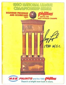 Greg Luzinski Autographed 1980 NLCS Program Phillies Astros - Picture 1 of 2