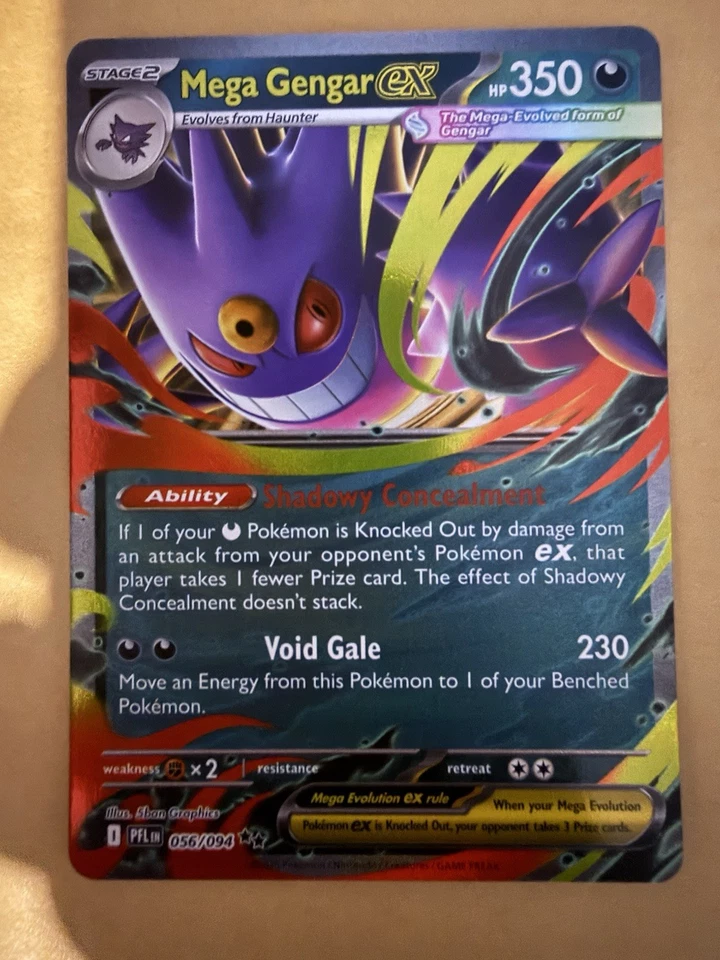 Pokémon TCG Mega Gengar EX 056/094 Phantasmal Flames - MINT Condition - Image 1 of 2