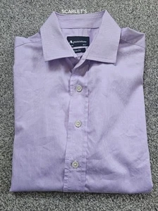 Aquascutum Slim Fit Shirt Size 15.5 Lilac French Cuff Double Cuff Cotton - Picture 1 of 10