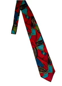 Ermenegildo Zegna Vintage Silk Necktie-Abstract Shapes-Italy - Picture 1 of 5