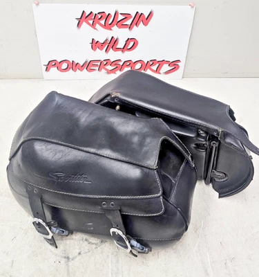 2001 Harley Davidson Sportster OEM Leather Saddlebags - Image 1 of 4