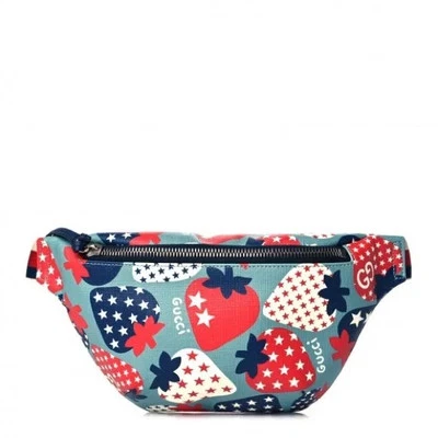 GUCCI Strawberry Star Print children Bum/belt bag/fanny pack red/white/blue $520 - Image 1 of 4