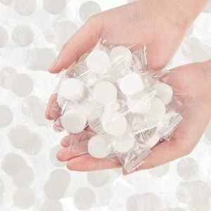 Compressed Cotton Tissue Travel Towel Tablets 50, 100, 200 Pcs Face Hand Wipes - Picture 1 of 6