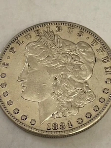 1884-S Morgan Dollar - Almost Uncirculated- Sharp Detail - 90% Silver - 53321! - Picture 1 of 6