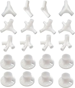 20Pcs White Canopy Fitting Spare Parts for 10'X30' Outdoor Canopy Tent Patio Gaz - Picture 1 of 12