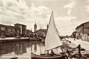 Postkarte - Cesenatico ( Forlì-Cesena ) - Kanalhafen - 1956 - Bild 1 von 2
