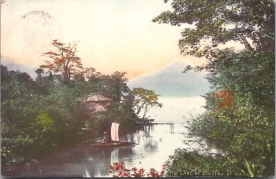 JAPAN 1905 POSTAL HISTORY PICT POSTCARD LAKE CHUZENJI NIKKO ADDR USA CANC TOKIO - image 1 of 2
