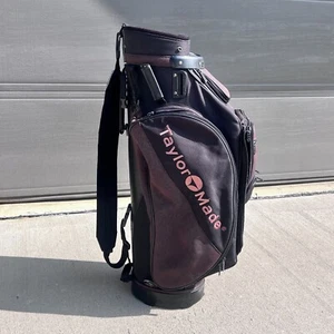 TAYLORMADE Bronze & Black Cart Golf Bag 6 Way Divider 9 Pockets - Picture 1 of 18