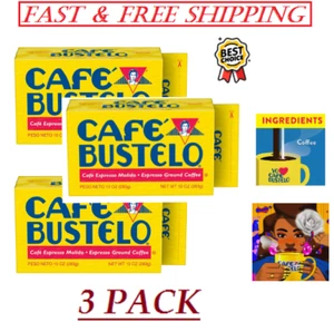 3 Pack-Cafe Bustelo,Espresso Style Dark Roast Ground Coffee,Vacuum Packed 10 oz - Picture 1 of 6