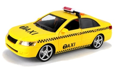 XL Yellow Taxi Modellauto mit Licht & Sound 25cm großes gelbes Taxi Spielzeug - Bild 1 von 2