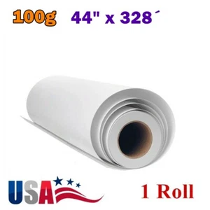 44" x 328ft 100g High-Tack Sticky Apparel Sublimation Transfer Paper Roll - Picture 1 of 9