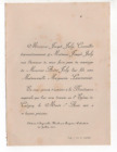 Original französische Hochzeitseinladung - Marguerite Laumonier & Andre Joly - 1905
