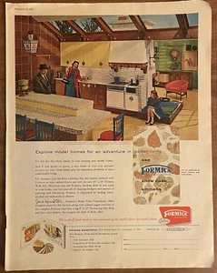 1960 Formica Kitchens Laminated Plastic MCM Design Decor 60s Print Ad - Picture 1 of 2