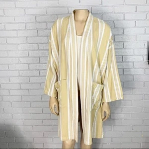 Eileen Fisher Women Striped Organic Cotton Jacket - Size Large/Extra Large - Picture 1 of 16