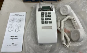 Cortelco 255415-VBA-20M Single Line White Wall Telephone - Picture 1 of 2