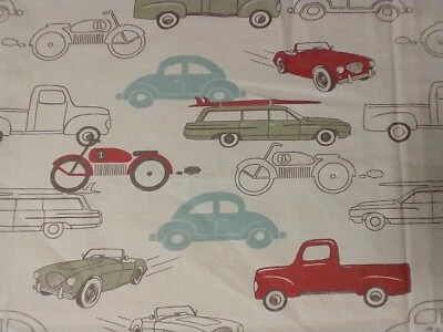 Premier Prints Fabric Vintage Cars Trucks Cotton Home Decor 29" Long x 57" W - Image 1 of 4