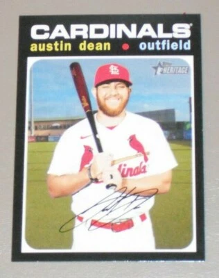 2020 Topps Heritage High Number Austin Dean Card #579 St. Louis Cardinals - Image 1 of 2