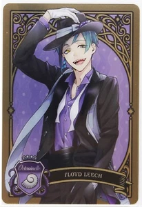 Disney Twisted Wonderland Metal Card P1-06 Floyd Leech Bandai Japan - Imagen 1 de 4