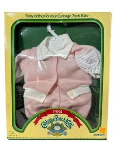 Vintage 1983 Cabbage Patch Kids Pink Striped Sleeves Outfit #3921 New in Box - Picture 1 of 20