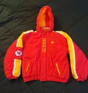 Kansas City Chiefs 90s Starter Proline Jacket - Size XL Kids Boys Youth - Picture 1 of 15