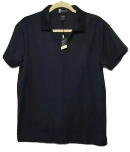 NEU HARTWELL Damen M V-Ausschnitt Kragen blau Activewear Top Feuchtigkeitsmanagement - Bild 1 von 6