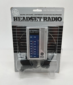 Vintage GE Headset Radio AM/FM Stereo w/ Headphones 7-1625S - NEW IN PACKAGE