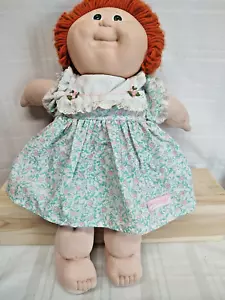 Vintage Cabbage Patch Kid #8girl 1983 red pony tail hair blue eyes orig. clothes - Picture 1 of 20