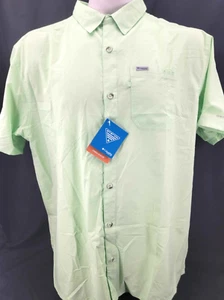 NEW Columbia Slack Tide Camp PFG Key West Green SS Button Up Shirt Men's 2XL - Picture 1 of 10