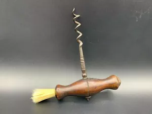 Cavatappi inglese Easer con spazzola estrazione diretta delicato motivo gambo perline c1890s - Foto 1 di 9