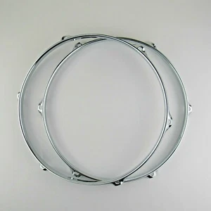 2 PCS NEW 13" Drum Hoop 6 Lug 2.3mm Chrome Triple Flange - Picture 1 of 1