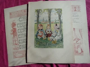1860 ENFANTINA / CHANSON DES JOUJOUX Les poupées + partition & chanson - Picture 1 of 2